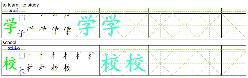 Arch Chinese - Chinese Character Worksheets, Chinese flashcard maker